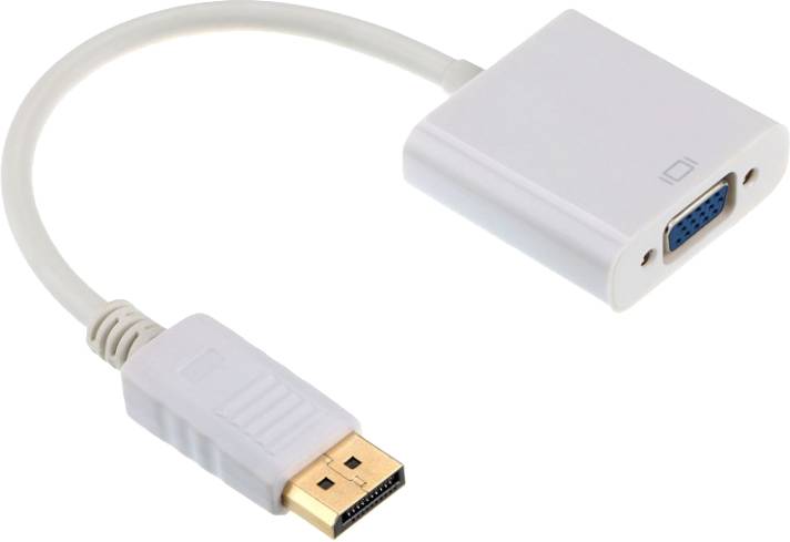 Кабель адаптер DP (M) - VGA (F) Gembird/Cablexpert A-DPM-VGAF-02-W, белый