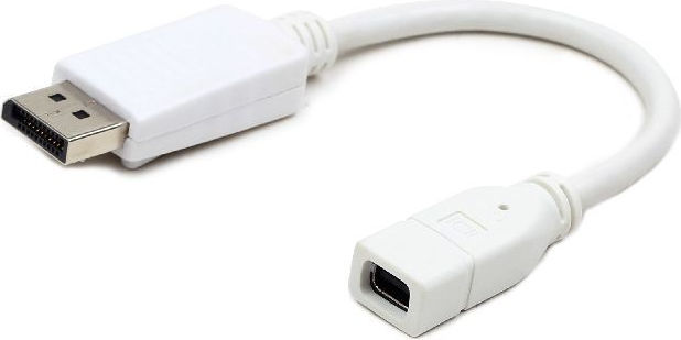 Кабель адаптер DP (M) - mDP (F) Gembird/Cablexpert A-mDPF-DPM-001-W, белый