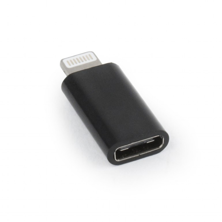 Переходник Lightning (M) - USB2.0 Type-C (F) Gembird/Cablexpert A-USB-CF8PM-01, черный