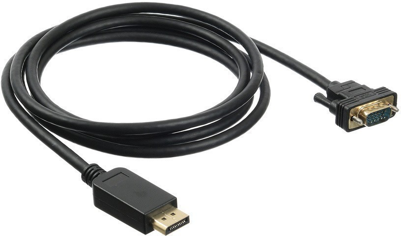 Кабель DP (20M) - VGA (15M), 2м, Buro BHP DPP_VGA-2, черный