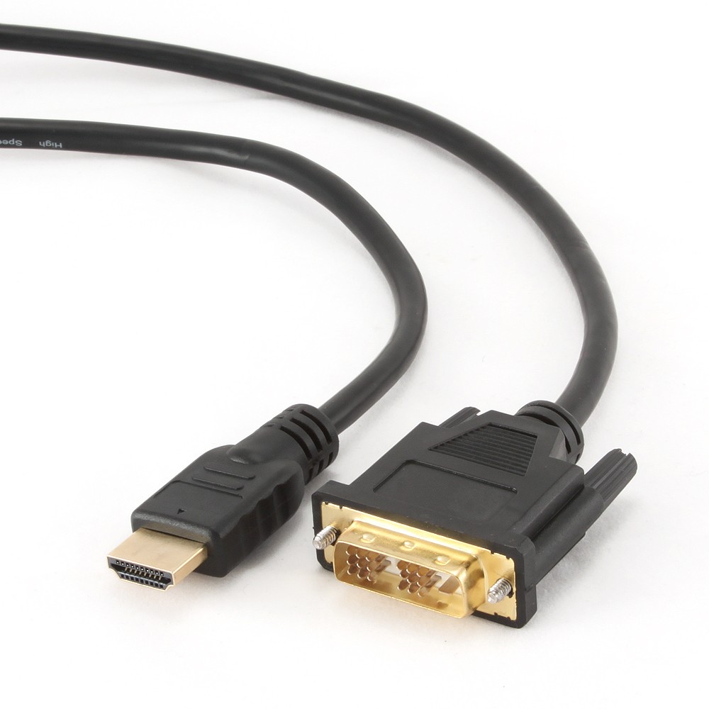 Кабель HDMI (19M) - DVI-D (19M), 0.5м, Gembird/Cablexpert CC-HDMI-DVI-0.5M