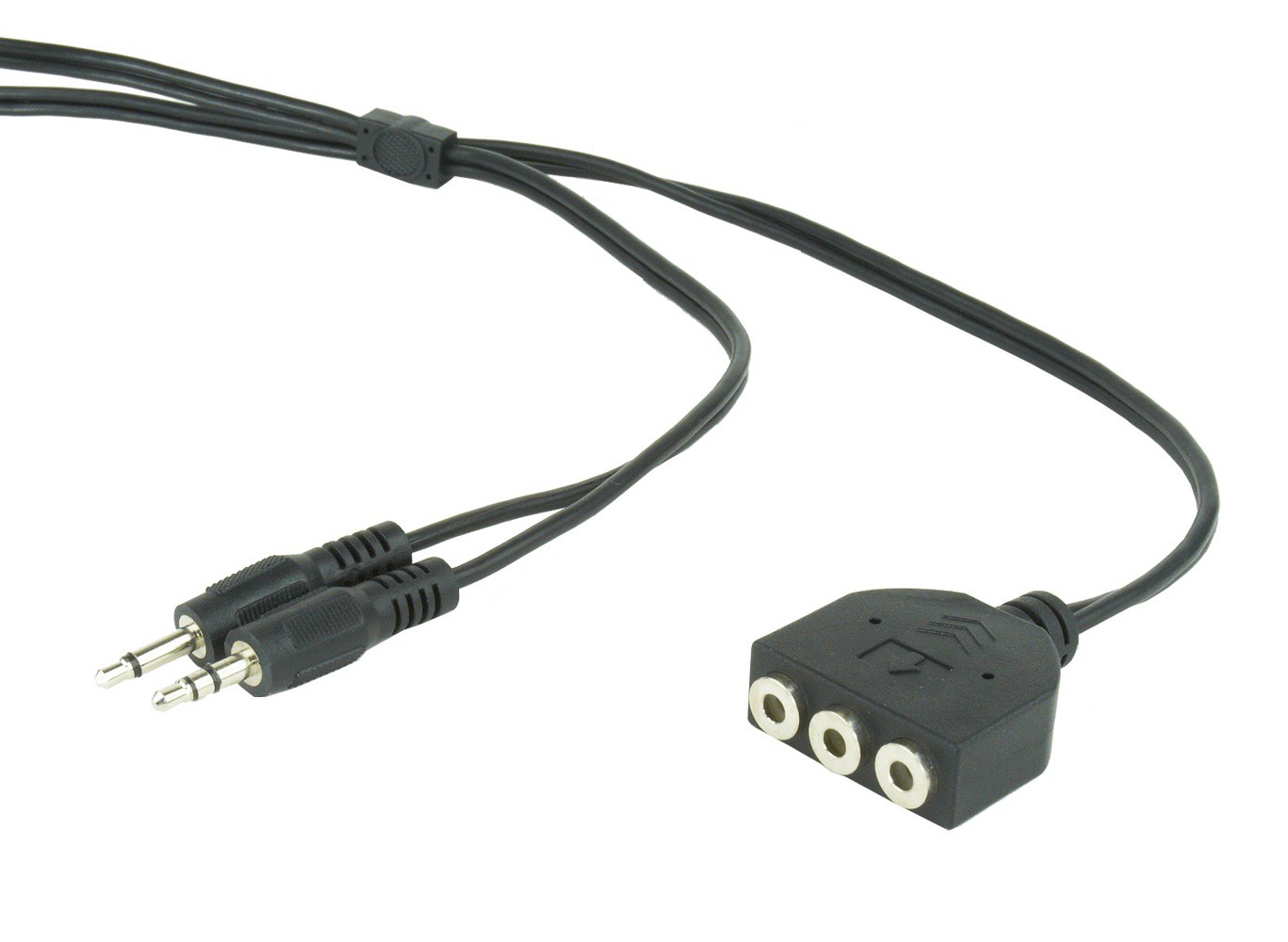 Кабель удлинитель 2xJack3.5 (M) - 3xJack3.5 (F), 1м, Gembird/Cablexpert CC-MIC-1 черный