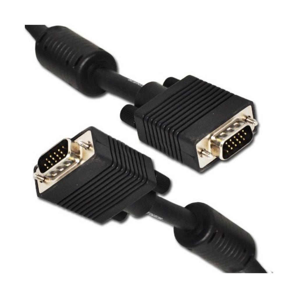 Кабель D-SUB (15M) - D-SUB (15M), 3м, Gembird/Cablexpert CC-PPVGA-10-B, фильтры