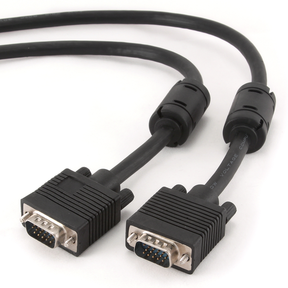 Кабель D-SUB (15M) - D-SUB (15M), 15м, Gembird/Cablexpert CC-PPVGA-15M-B, фильтры