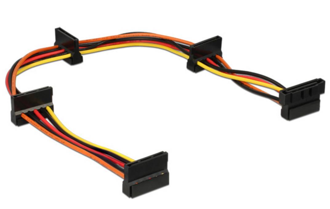 Удлинительный кабель питания SATA (M) - 4xSATA (F), 0.4м, Gembird/Cablexpert CC-SATAMF-03