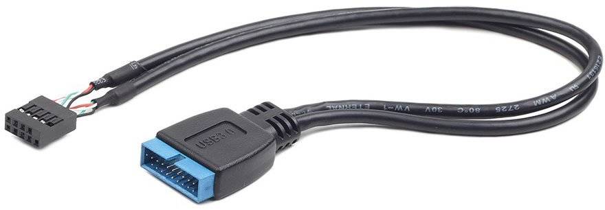 Переходник 9pin - 19pin USB3.0, 0.3м, Gembird/Cablexpert CC-U3U2-01