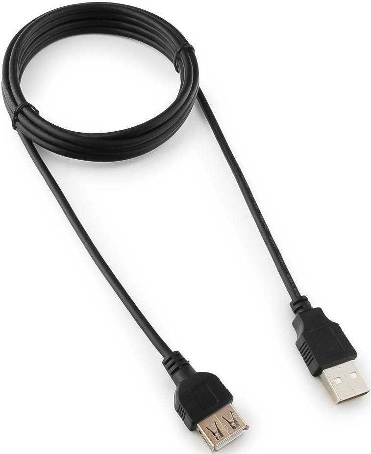 Кабель удлинитель USB2.0 (M) - USB2.0 (F), 1.8м, Gembird/Cablexpert CC-USB2-AMAF-6B-N, черный