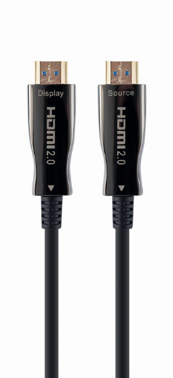 Кабель HDMI (19M) - HDMI (19M), 50м, Gembird/Cablexpert CCBP-HDMI-AOC-50M-02, черный, 4K/60Hz Активный оптический (AOC)