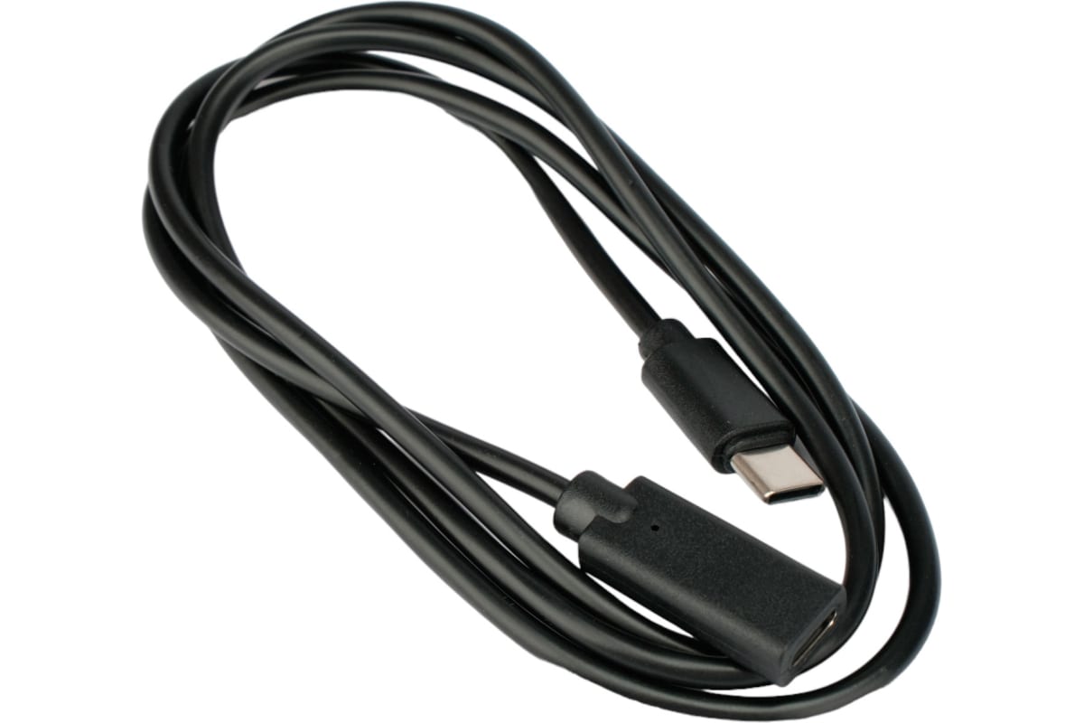 Кабель удлинитель USB2.0 Type-C (M) - USB2.0 Type-C (F), 1м, Gembird/Cablexpert CCP-USB2-CMCF-1M, черный