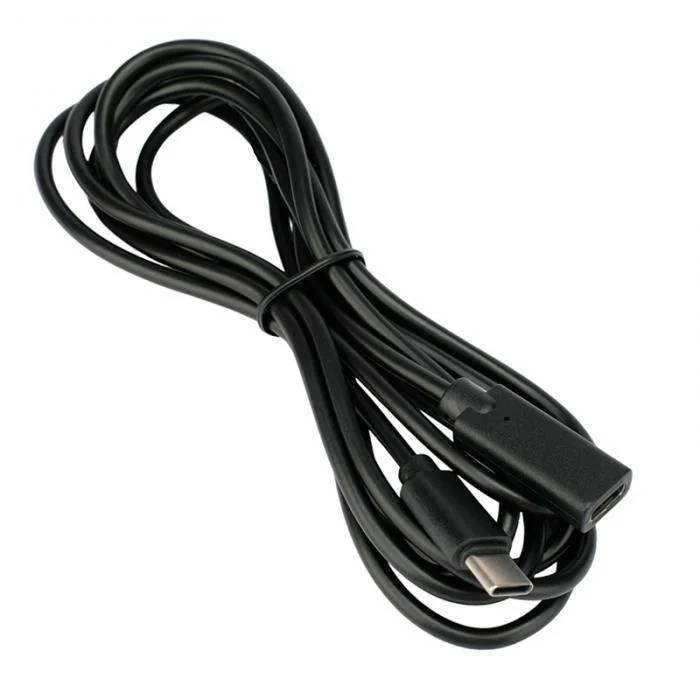 Кабель удлинитель USB2.0 Type-C (M) - USB2.0 Type-C (F), 2м, Gembird/Cablexpert CCP-USB2-CMCF-2M, черный