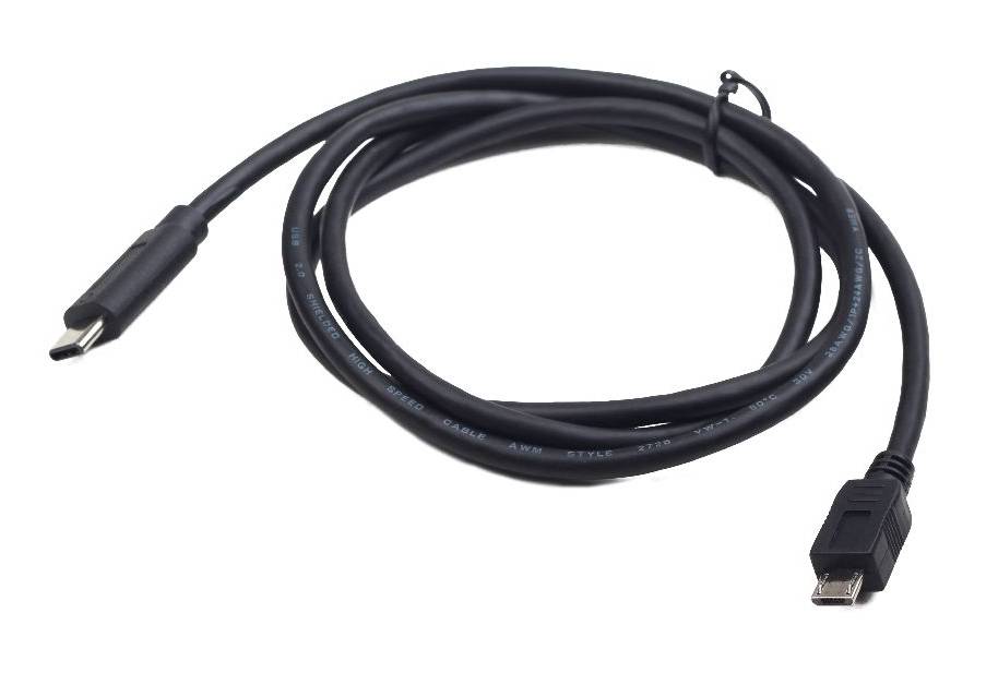 Кабель USB2.0 Type-C (M) - microUSB2.0 (M), 1м, Gembird/Cablexpert CCP-USB2-mBMCM-1M, черный