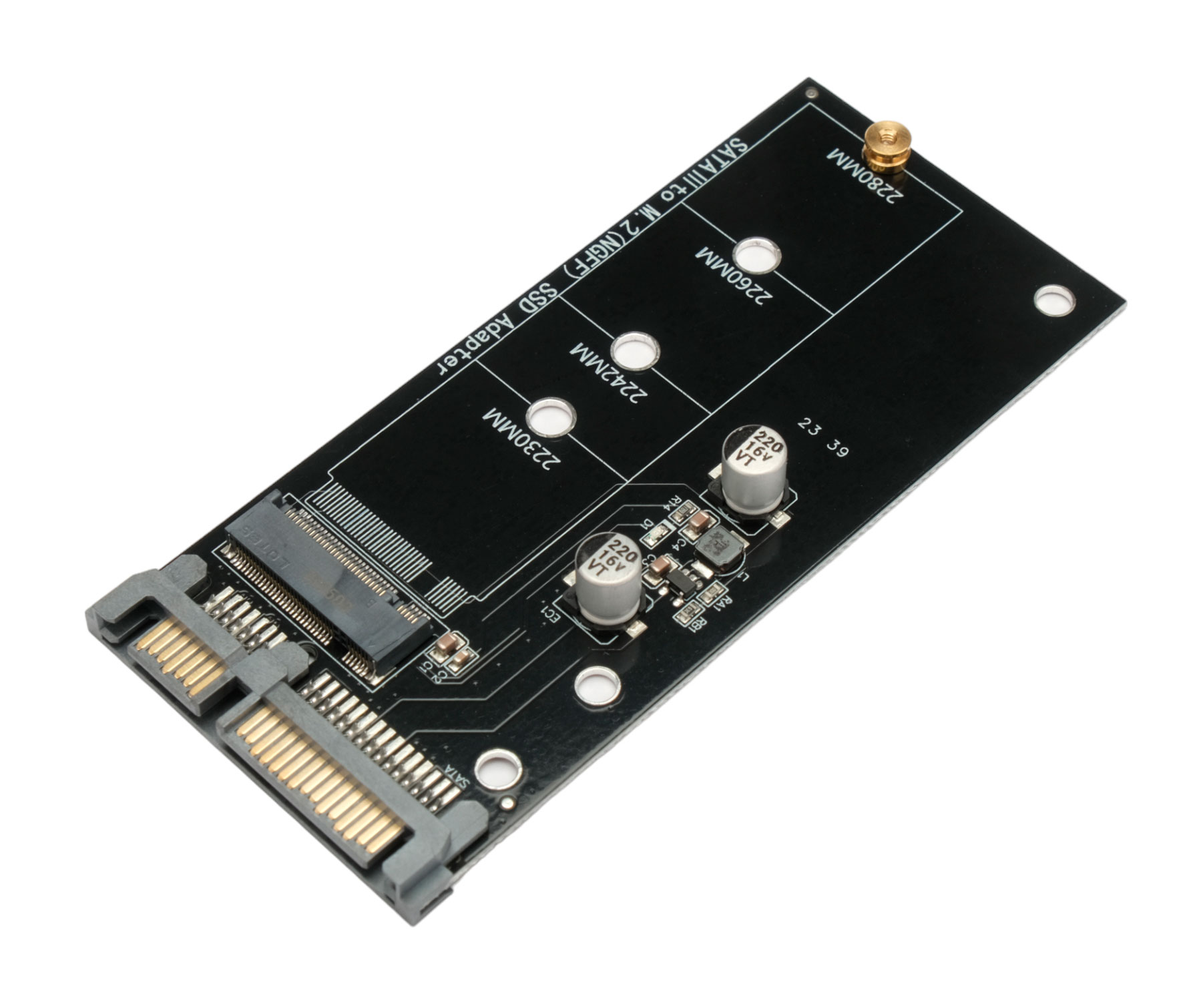 Адаптер SATA - M.2 SATA SSD, Gembird EE18-M2S3PCB-02