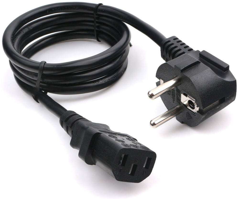 Кабель компьютер - сеть 220V, 1м, Gembird/Cablexpert PC-186-1-1M