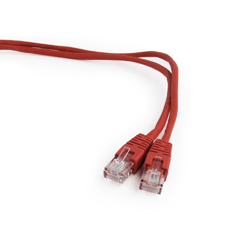 Патч-корд 1м, UTP cat.5e, Gembird/Cablexpert PP12-1M/R, красный