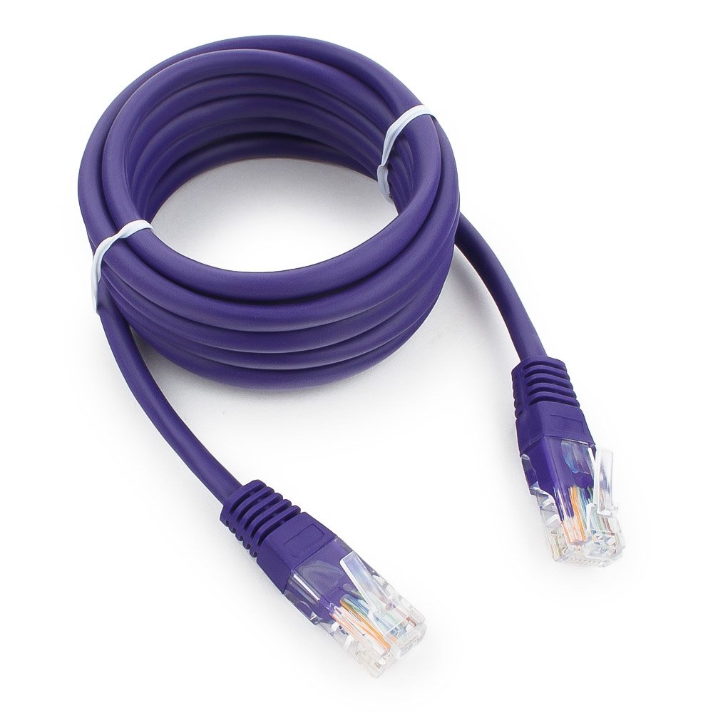 Патч-корд 2м, UTP cat.5e, Gembird/Cablexpert PP12-2M/V, фиолетовый