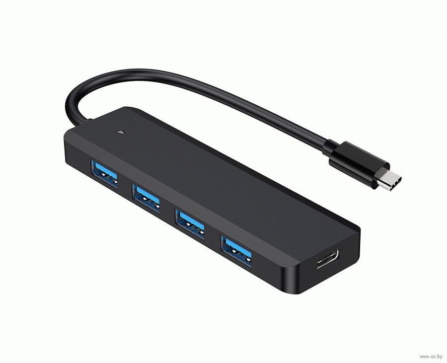 Разветвитель USB Type-С Gembird UHB-C424, серый
