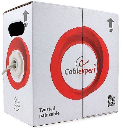 UTP кабель бухта 100м cat.5e Gembird/Cablexpert UPC-5040E-SOL/100, серый