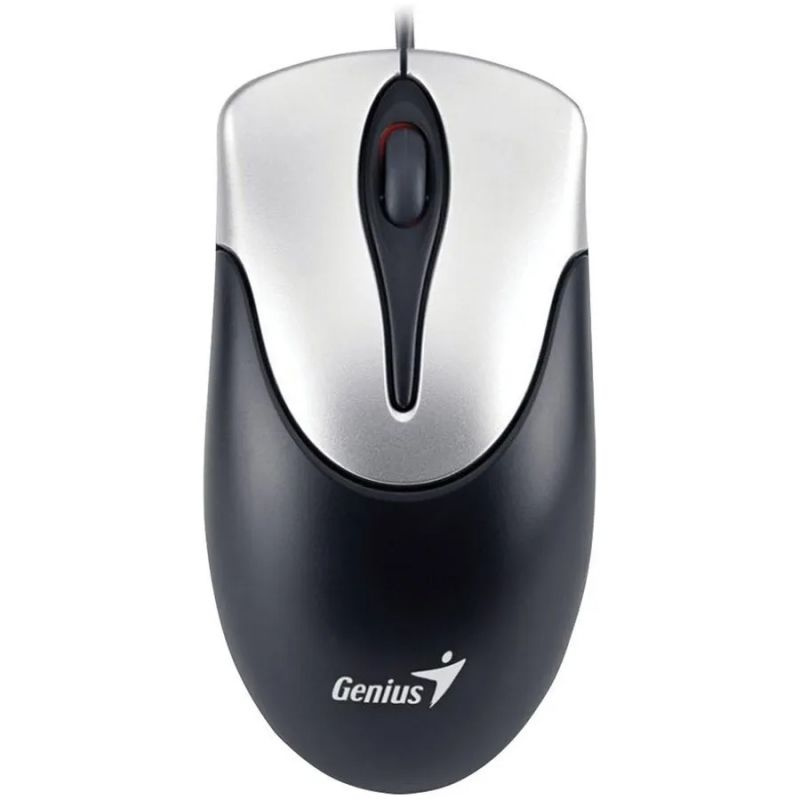 Мышь Genius NetScroll 100 V2, черная/серебро (31010001401)