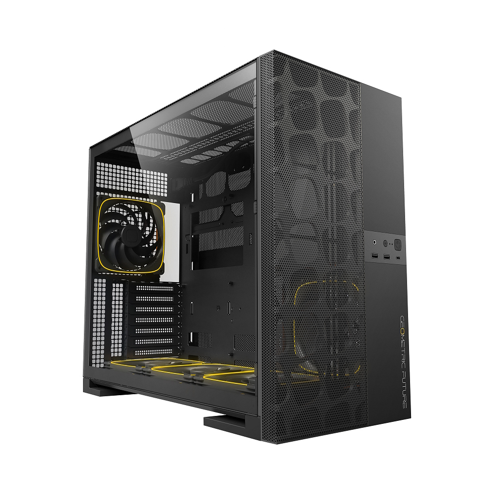 Корпус Geometric Future Model 5 Vent Black with fans (1AM5VTBK01100), 5x140mm ARGB fans, без БП, E-ATX