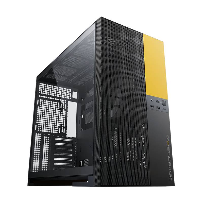 Корпус Geometric Future Model 5 Vent Black Yellow, без БП, E-ATX
