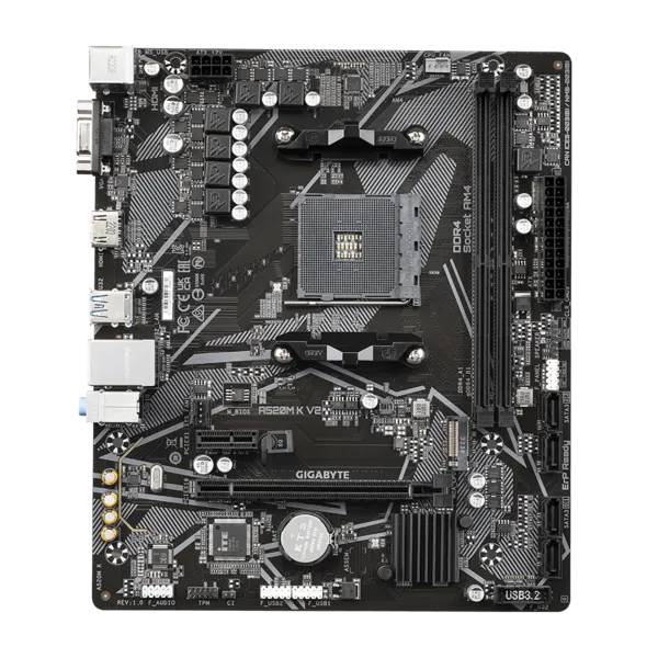 Материнская плата Gigabyte A520M K V2, AM4, (VGA, HDMI), 2xDDR IV, mATX (ТОЛЬКО В СОСТАВЕ ПЭВМ)
