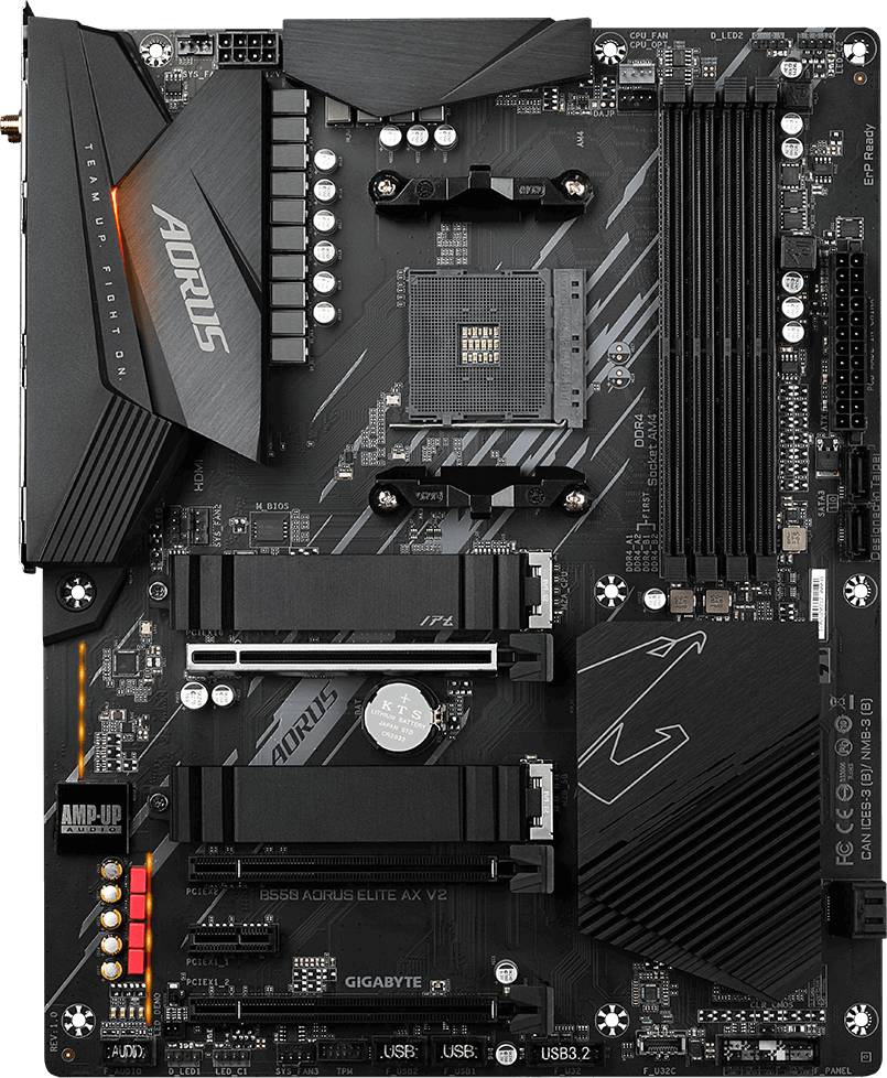 Материнская плата Gigabyte B550 AORUS ELITE AX V2, AM4, (HDMI, DP), 4xDDR IV, ATX
