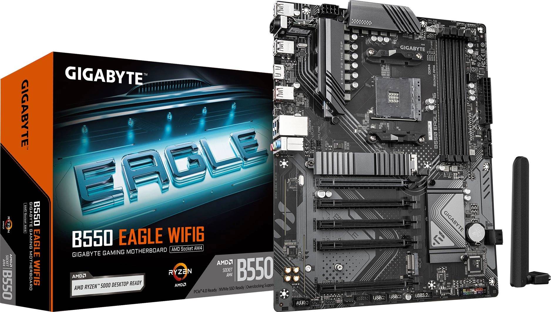 Материнская плата Gigabyte B550 EAGLE WIFI6, AM4, (HDMI), 4xDDR IV, ATX