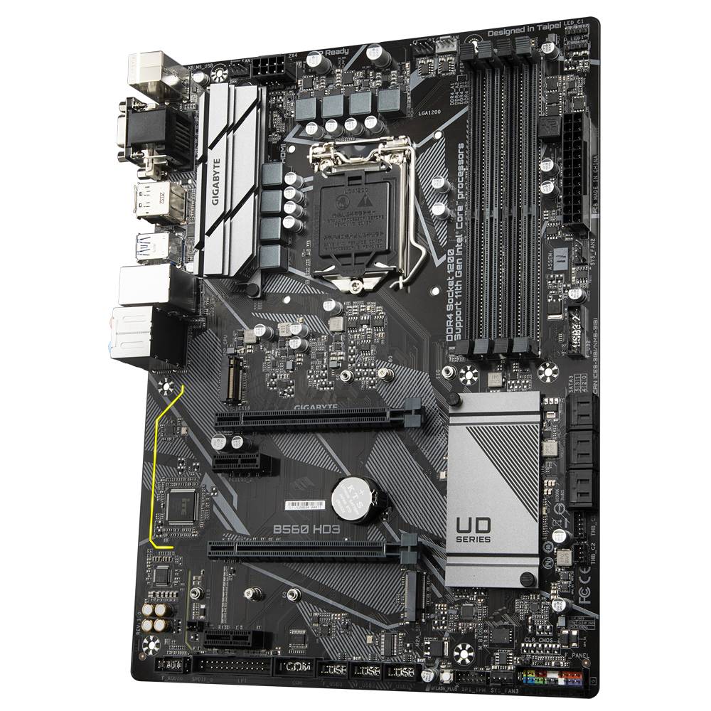 Материнская плата Gigabyte B560 HD3, LGA1200, (VGA, DVI, HDMI, DP), 4xDDR IV, ATX, OEM