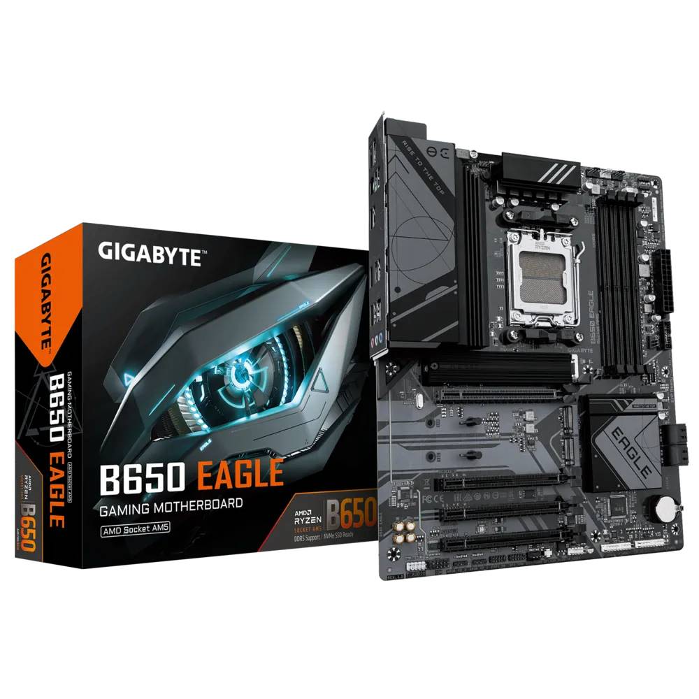 Материнская плата Gigabyte B650 EAGLE, AM5, (HDMI, DP), 4xDDR V, ATX