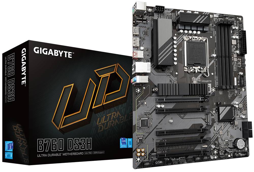 Материнская плата Gigabyte B760 DS3H, LGA1700, (HDMI, DP), 4xDDR V, ATX