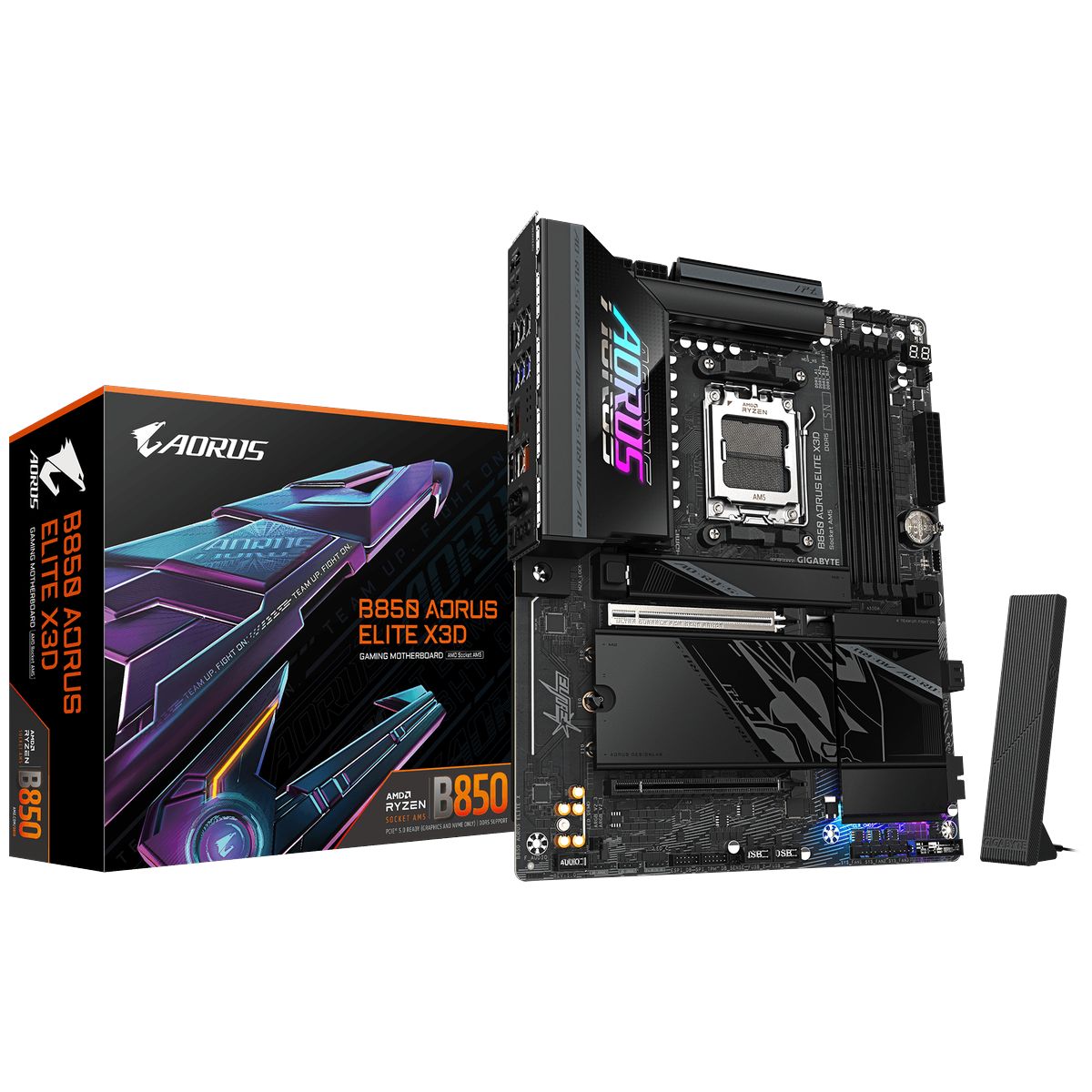 Материнская плата Gigabyte B850 AORUS ELITE X3D, AM5, (HDMI), 4xDDR V, ATX