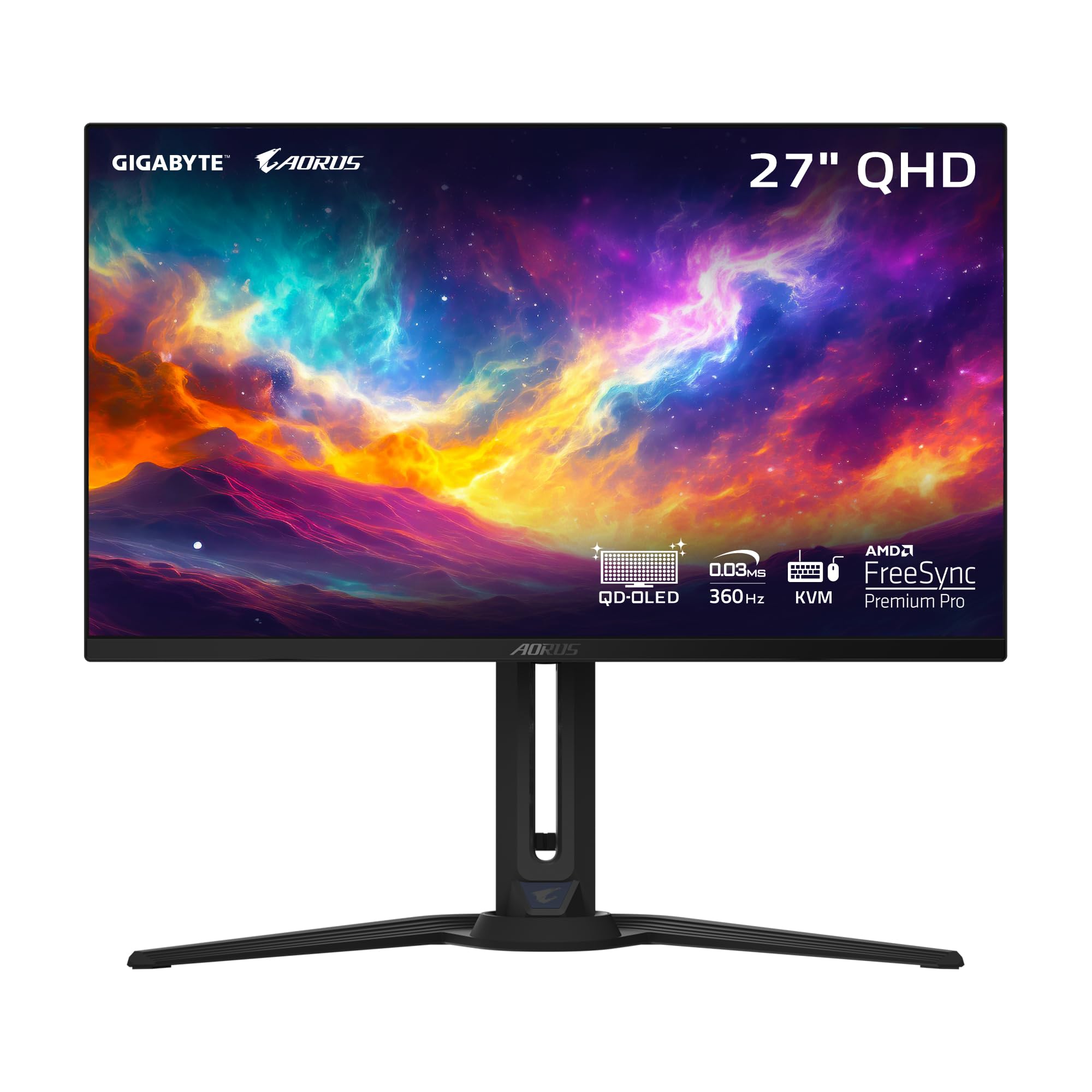 Монитор 27" Gigabyte FO27Q3, 2560x1440, OLED, 360Hz, Speakers (2xHDMI, DP, USB Type-C)