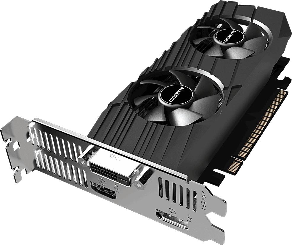 Видеокарта GeForce GTX 1650, 4Gb GDDR5 128bit, Gigabyte GV-N1650OC-4GL, RTL