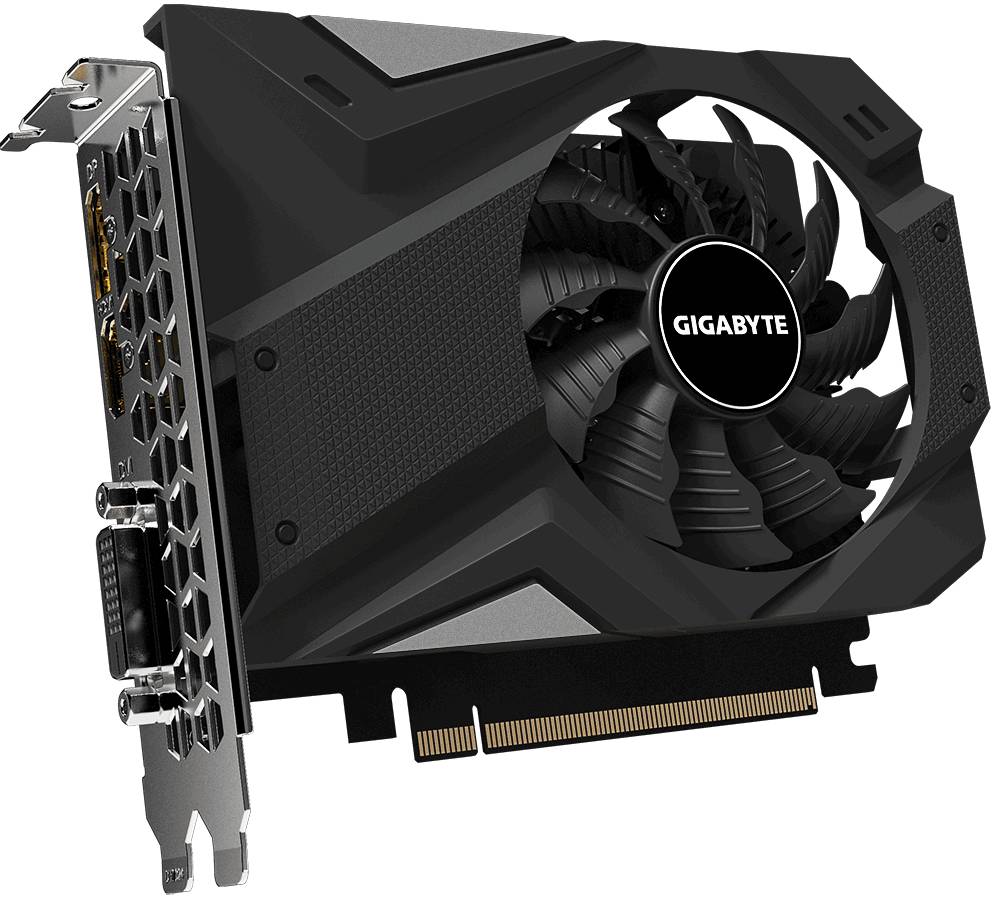 Видеокарта GeForce GTX 1650, 4Gb GDDR6 128bit, Gigabyte GV-N1656OC-4GD, RTL