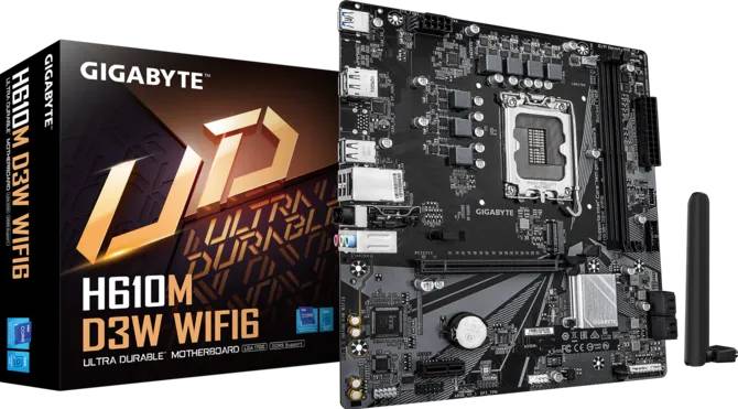 Материнская плата GigaByte H610M D3W WIFI6, LGA1700, (HDMI, DP), 2xDDR V, mATX