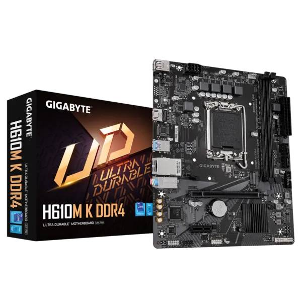 Материнская плата GigaByte H610M K DDR4 (Rev 2.0), LGA1700, (HDMI), 2xDDR IV, mATX