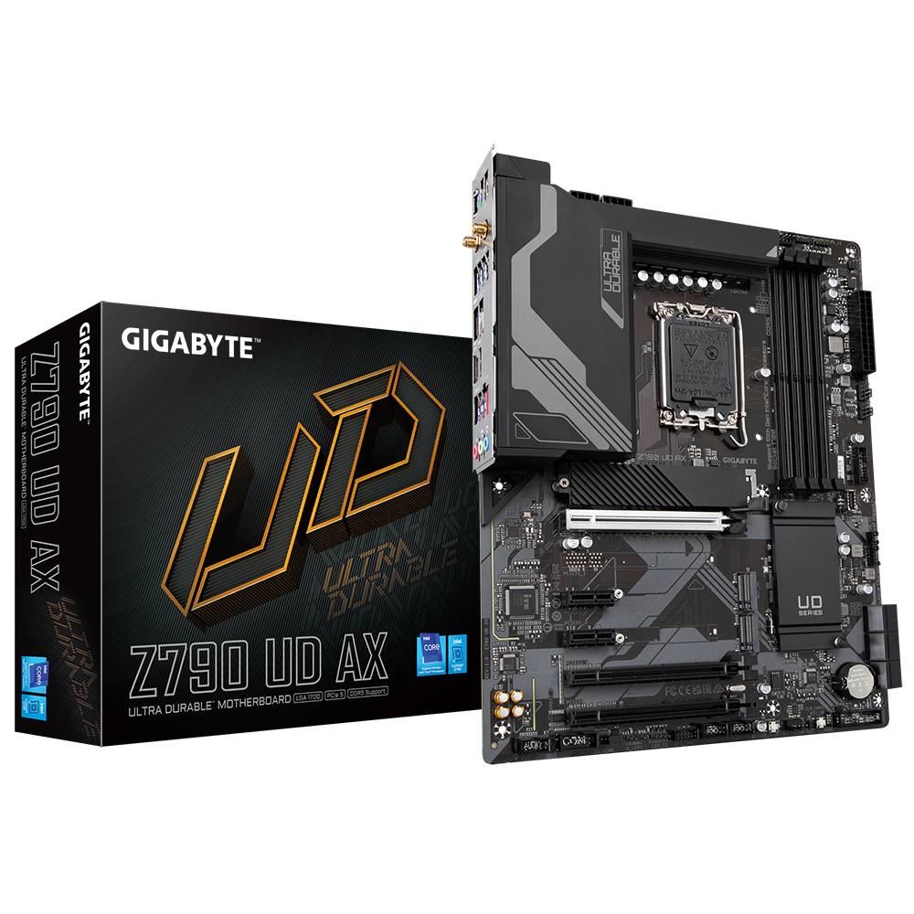 Материнская плата Gigabyte Z790 UD AX (rev. 1.2), LGA1700, (HDMI, DP), 4xDDR V, ATX