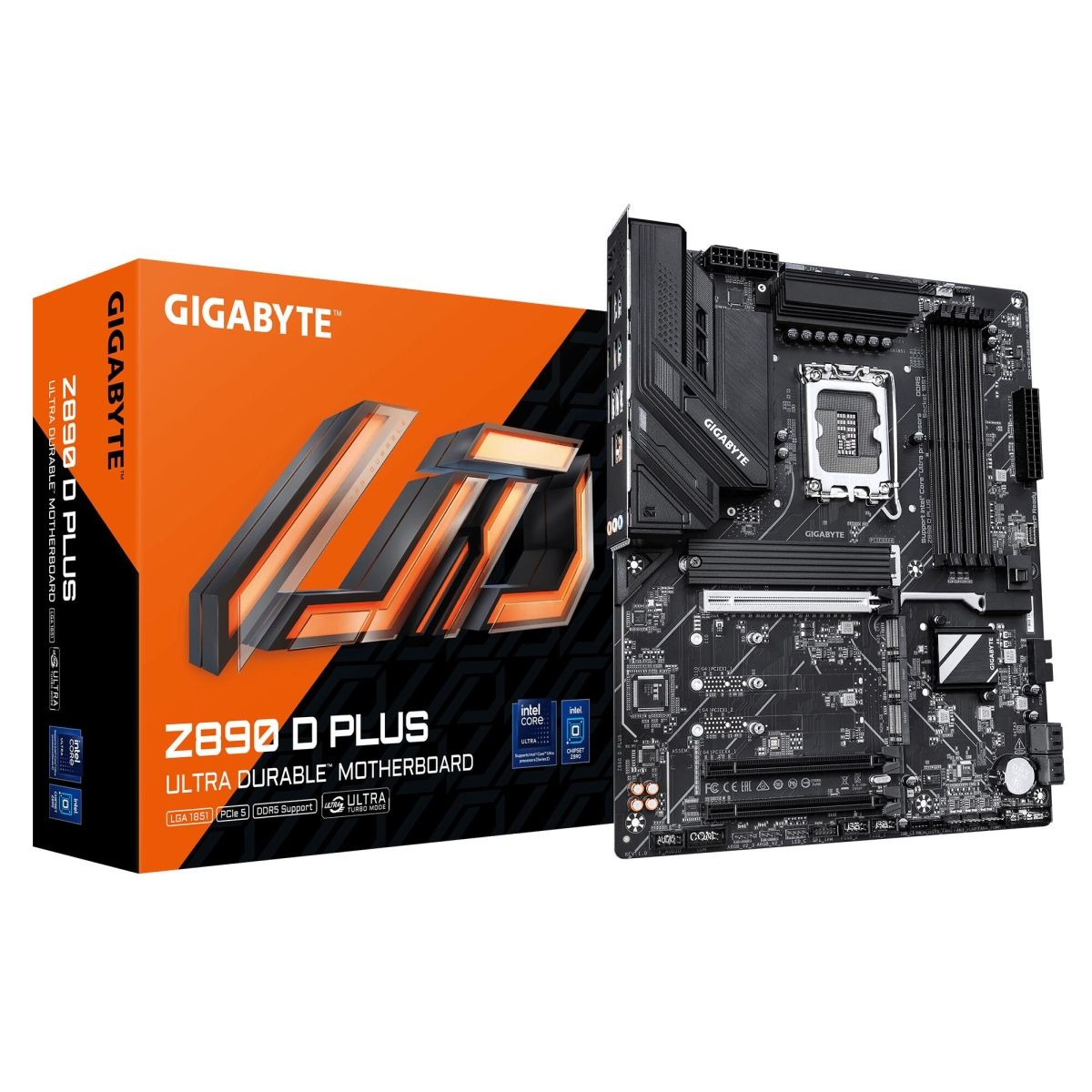 Материнская плата Gigabyte Z890 D PLUS, LGA1851, (DP), 4xDDR V, ATX