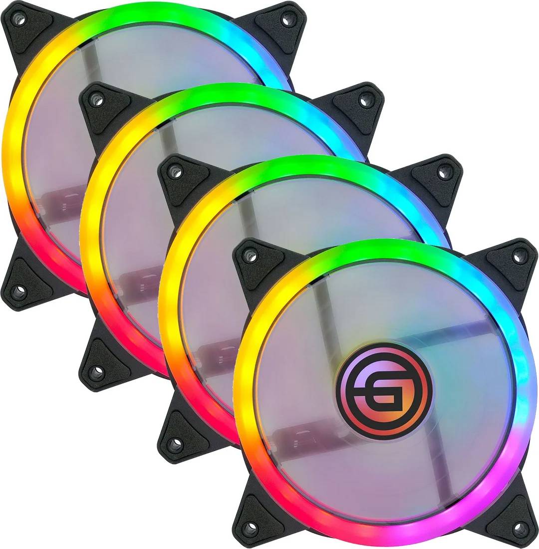 Вентилятор 12x12см Ginzzu 12LB4, 4 шт.