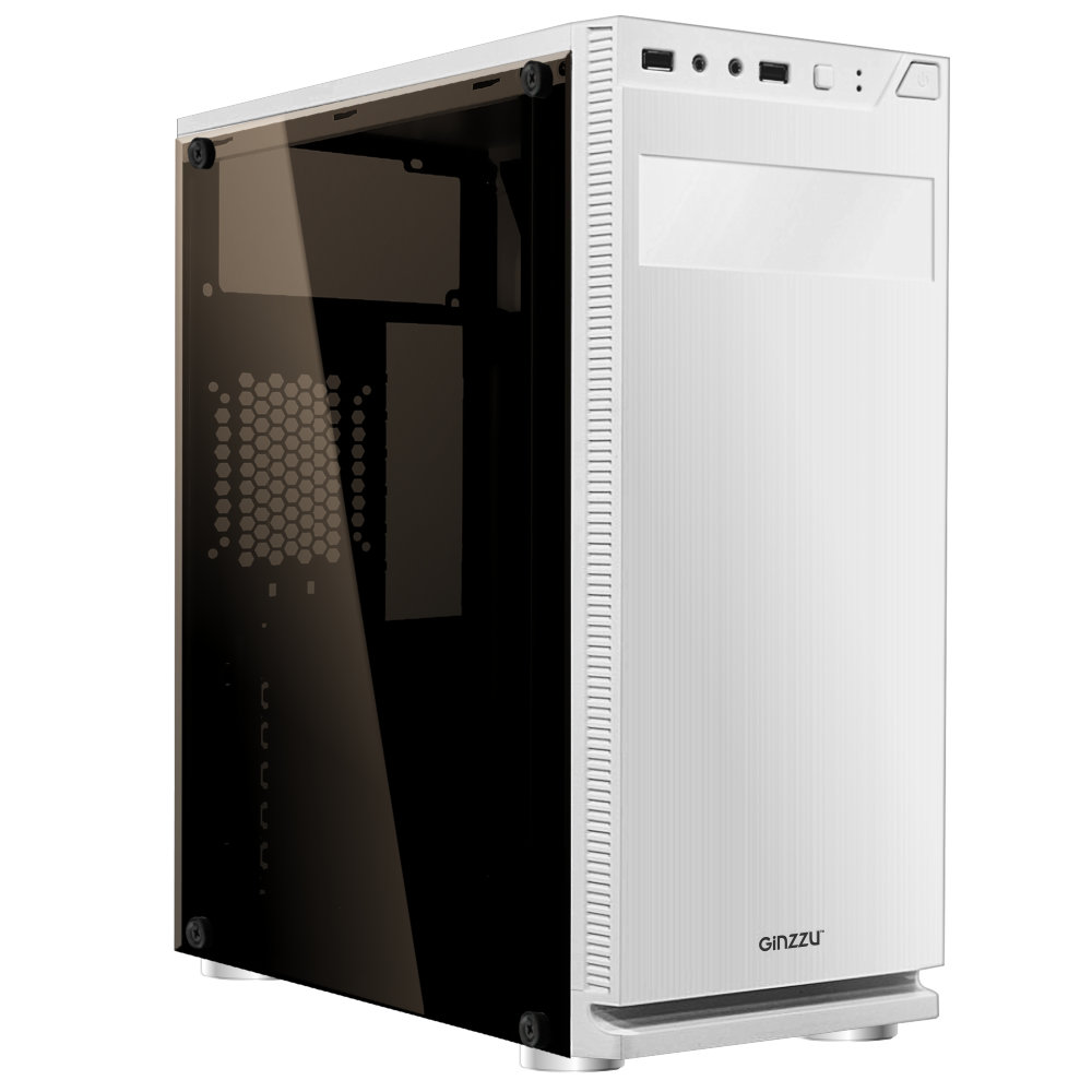 Корпус Ginzzu A290 white, без БП, ATX