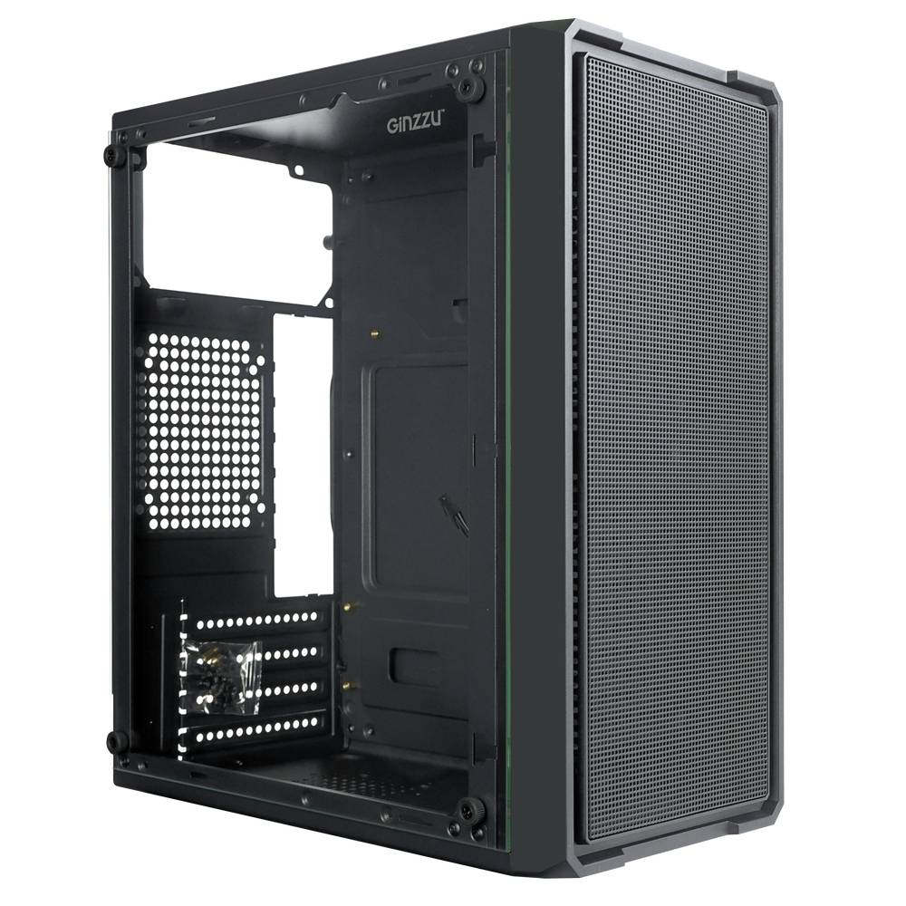 Корпус Ginzzu B171 Black, без БП, mATX