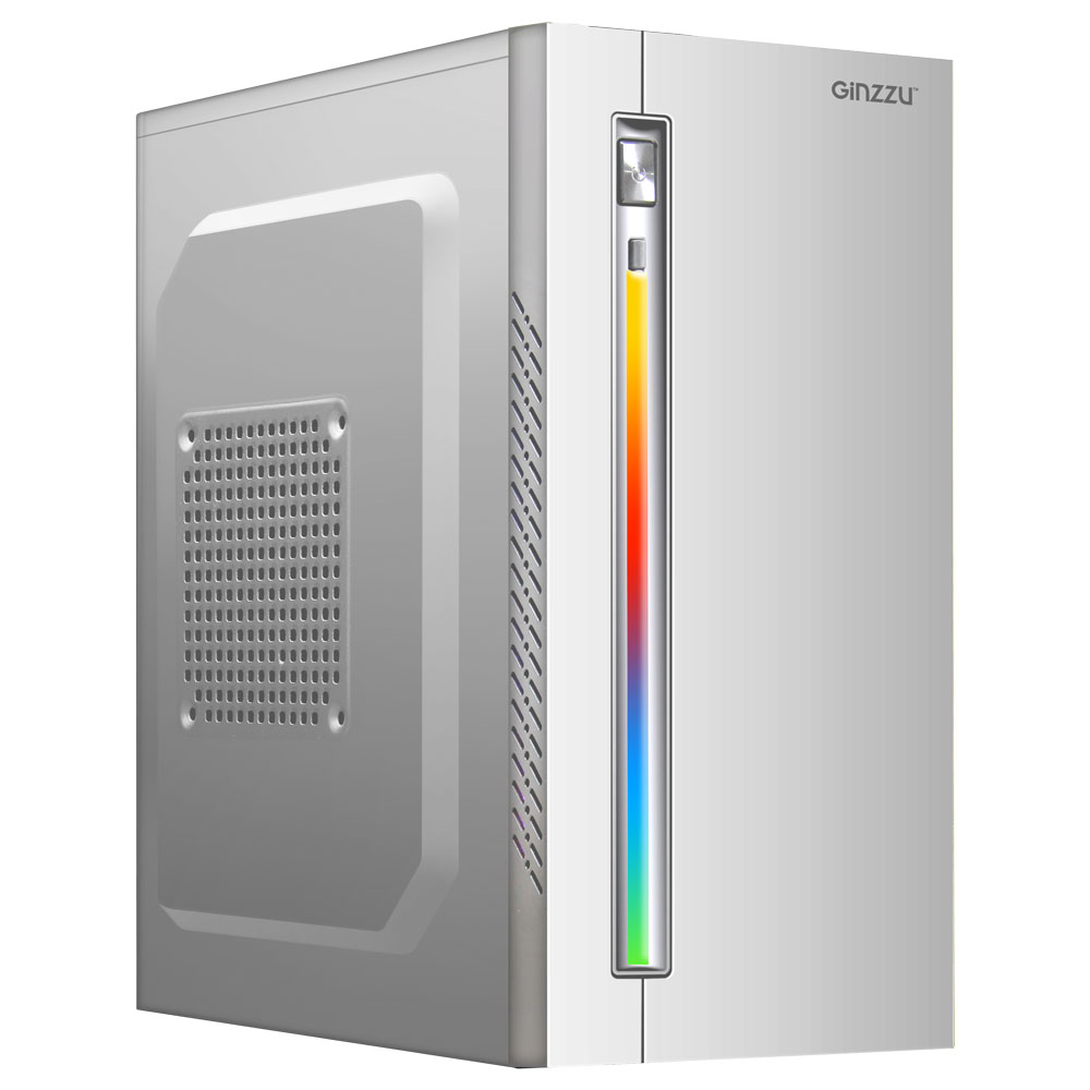 Корпус Ginzzu D380 White, без БП, mATX