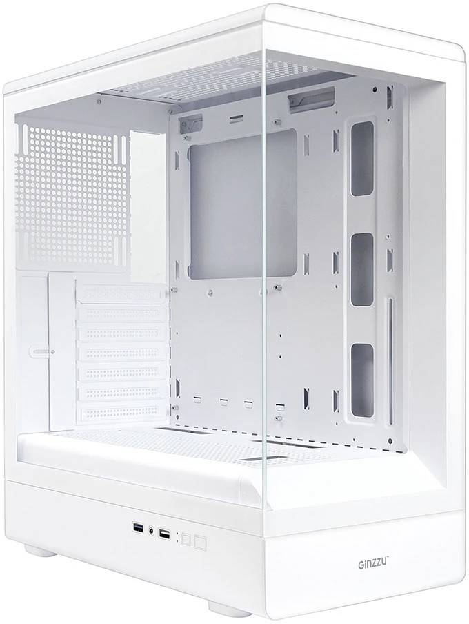 Корпус Ginzzu GL175 White, без БП, ATX