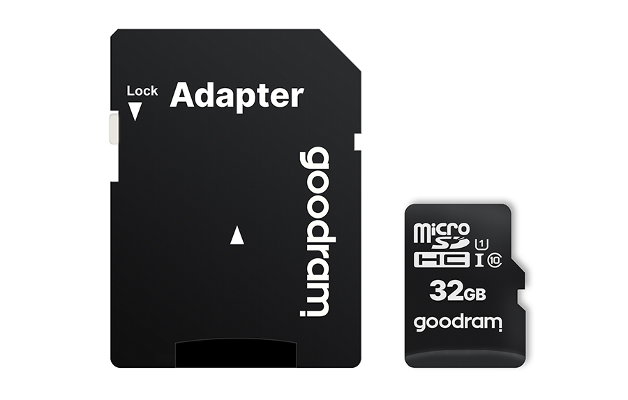 Карта памяти 32Gb GoodRAM M1AA-0320R12, SD Micro, SDHC, Class 10, UHS-I U1, переходник