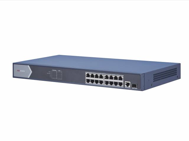 Коммутатор Hikvision DS-3E0518P-E, 17xLAN 1Gbps, 1xSFP, PoE