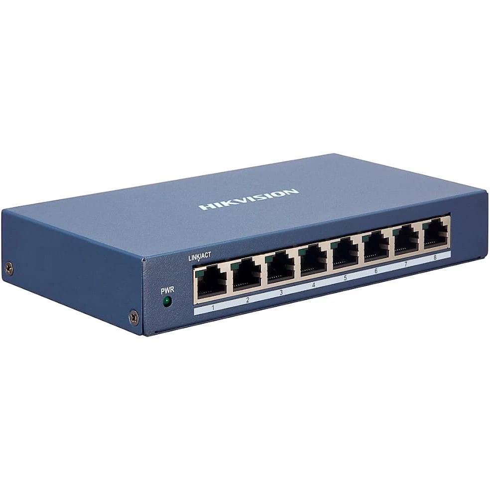 Коммутатор Hikvision DS-3E1508-EI, 8xLAN 1Gbps