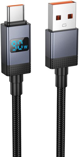 Кабель USB2.0 Type-A (M) - USB2.0 Type-C (M), 1м, Hoco X118 (6942007655095), черный