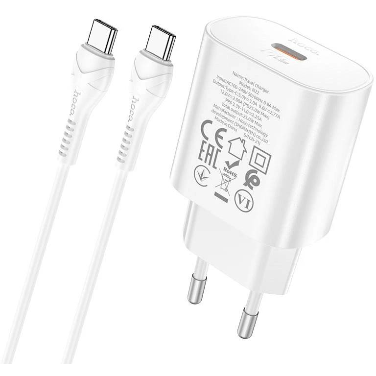 Сетевое зарядное устройство Hoco N22 25W, белый