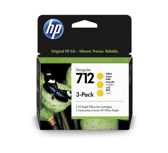 Картридж HP 712, желтый 3 упак. 3ED79A