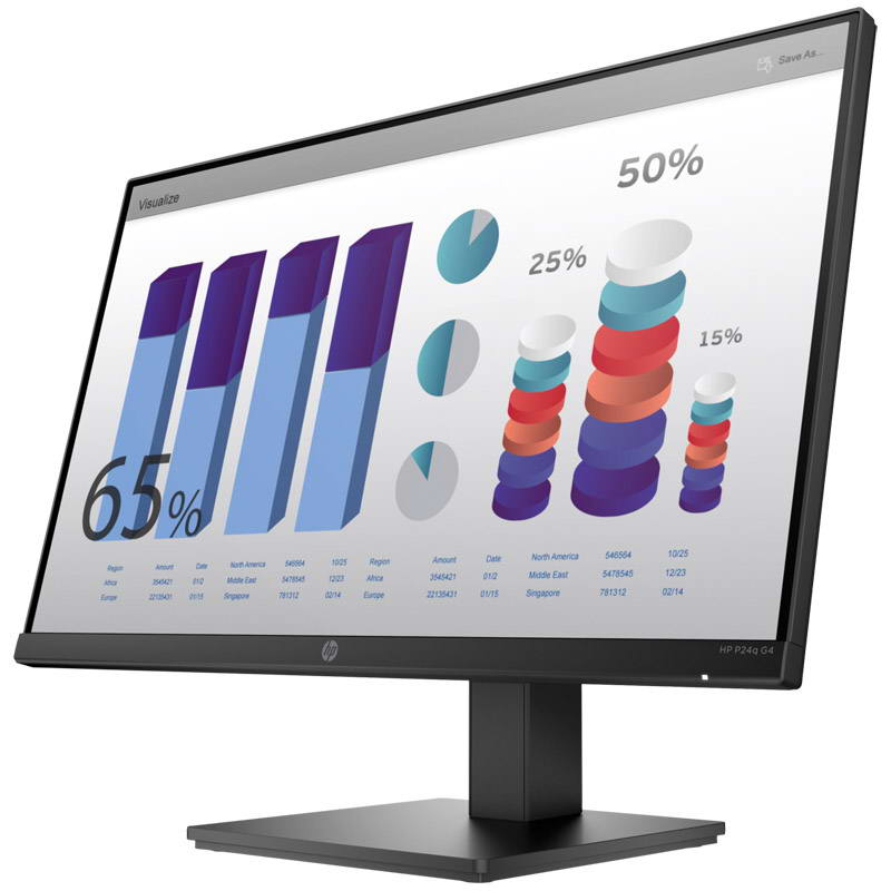 Монитор 23.8" HP P24q G4 (8MB10AA), 2560x1440, IPS, 60Hz (VGA, HDMI)